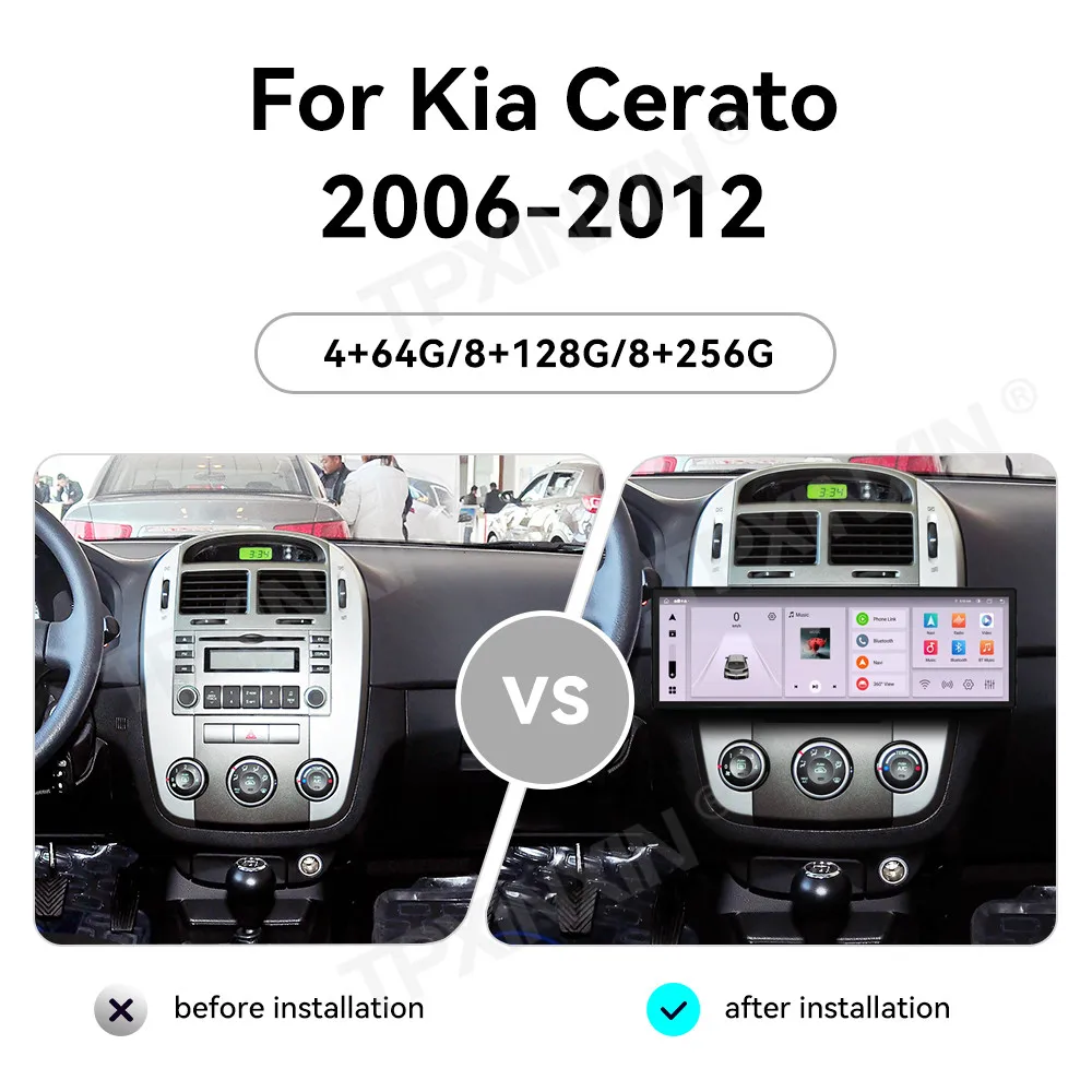 14.9 Inch Screen Car Radio For Kia Cerato 2006–2012 Android GPS Navigation Multimedia Video Player Stereo Receiver Head Unit