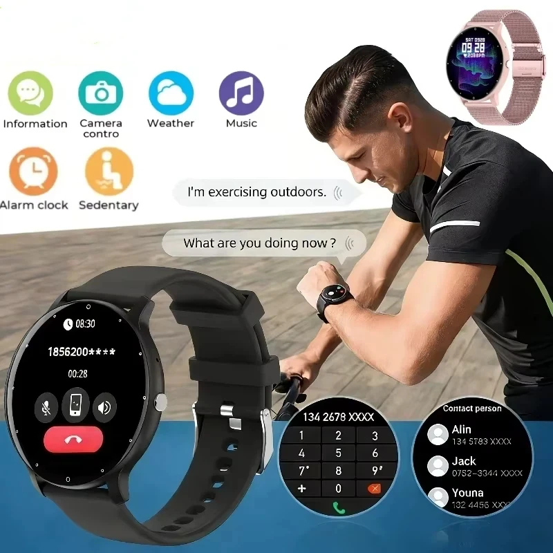 New Smart Watch Bluetooth Call Fitness Tracker Heart Rate Sleep Record Outdoor Sport Watch For Android/IOS Men Women
