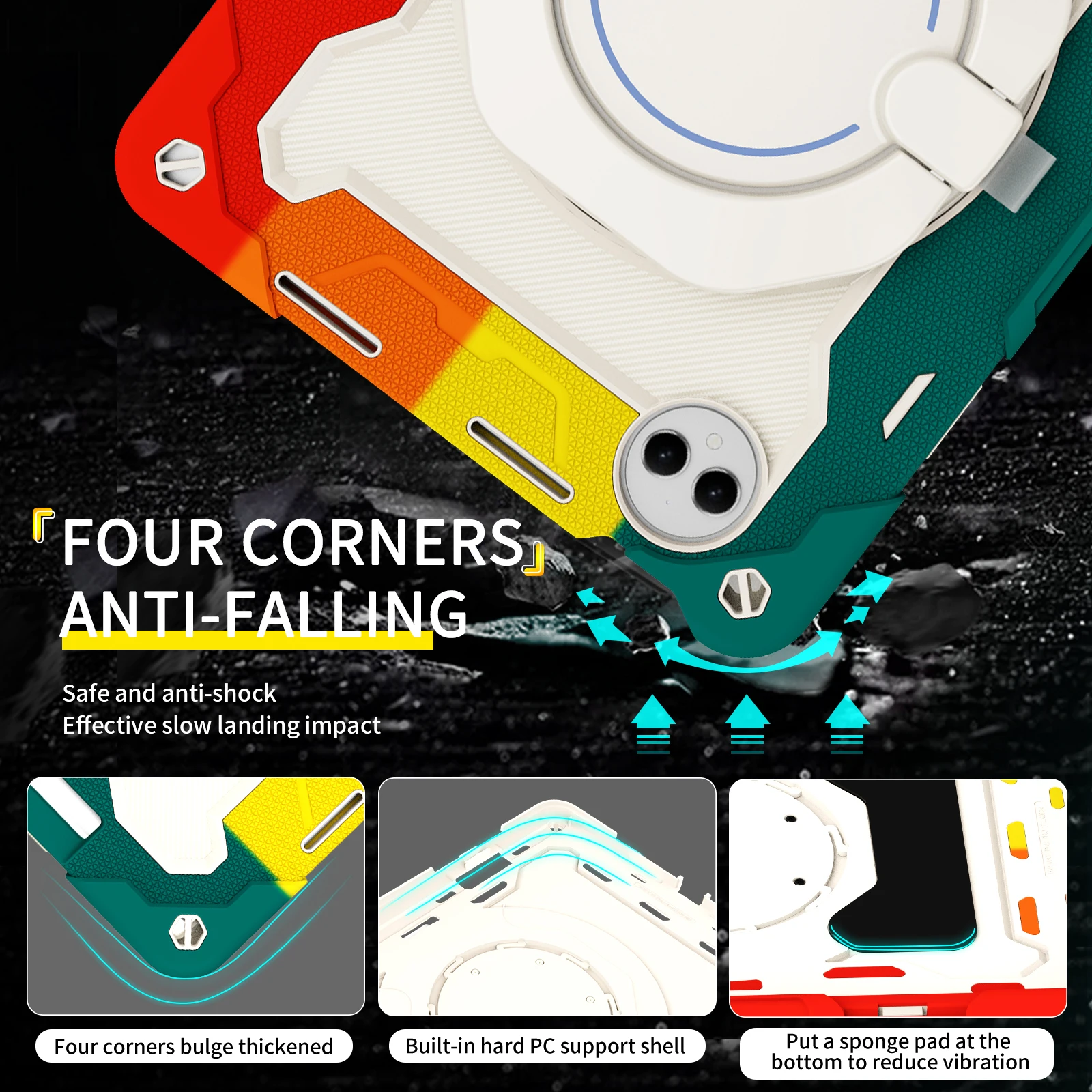 360 Rotation Heavy Duty Shockproof Kids Safe Case for Huawei MatePad Pro 12.2 2024 MRO-W00 W10 Protective Case