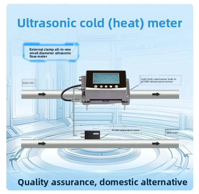Micro flow ultrasonic flowmeter clamp type small diameter small flow external card external sticking small pipe diameter