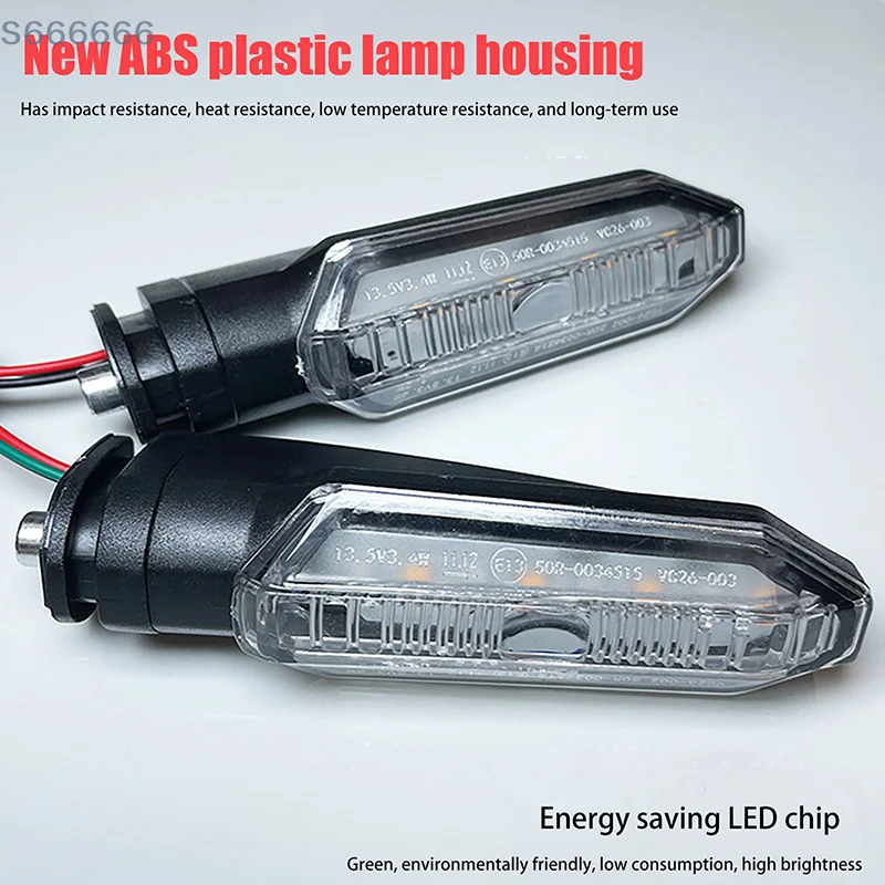 

12V Amber LED Motorcycle Turn Signal Indicator Lights 8mm Mini Blinkers 2-Piece Set for Motorbike Accessories