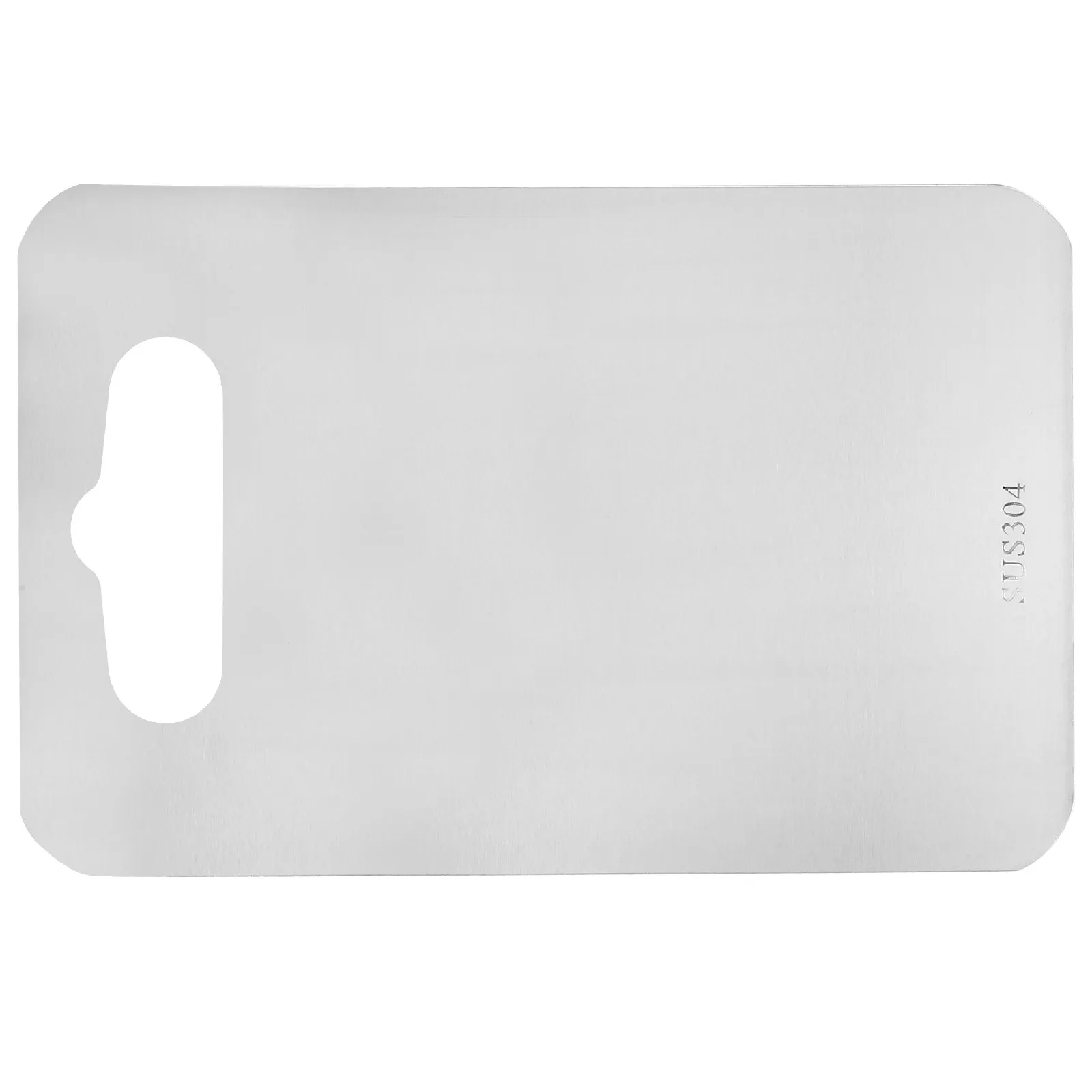 

Разделочная доска из нержавеющей стали, прямоугольная, двусторонняя, с ручкой для подвешивания, пригодная для мытья в посудомоечной машине, 24x14.8 мм