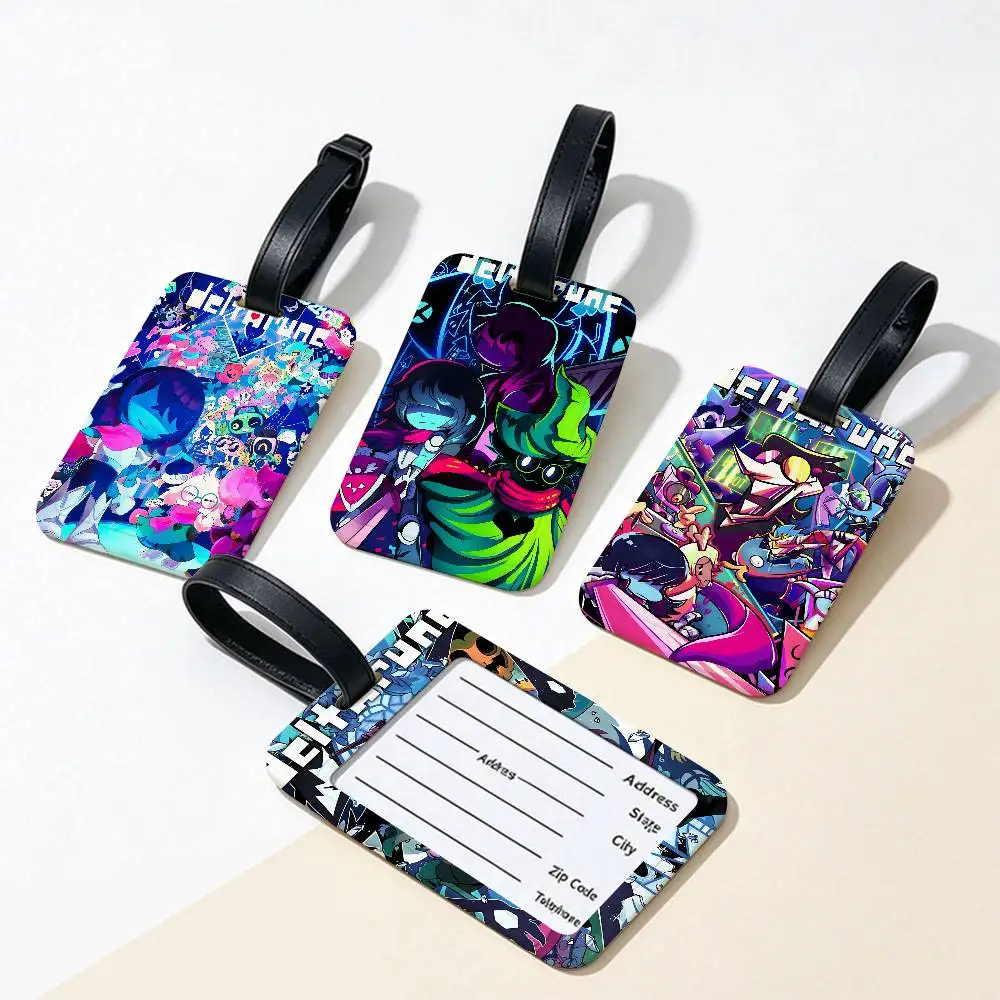 Game Deltarune Anti lost PVC Suitcase Tag With Info Card Lightweight Baggage Identifier For Daily Trip