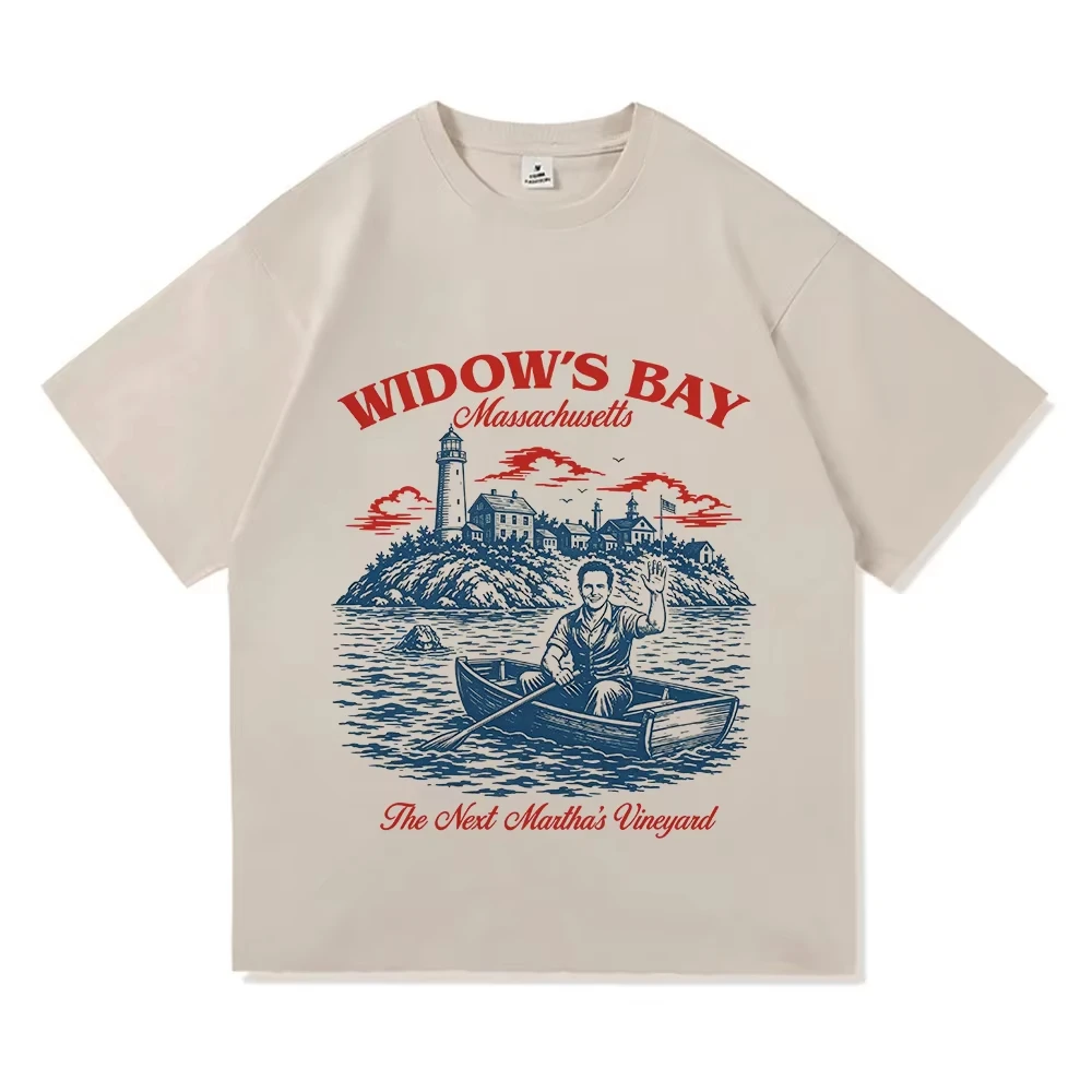 Widows Bay TV Design Print TShirts 2026 Men Women Hip-hop T-shirt Summer Loose Casual 100%Cotton Vintage High Quality T Shirts