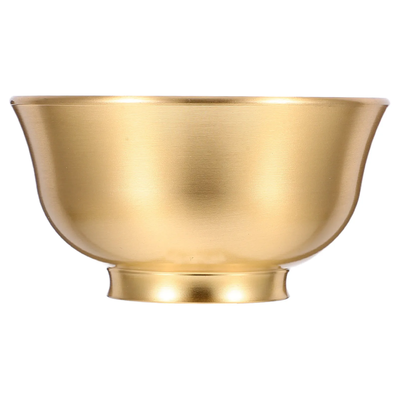 Cuenco de latón con acabado suave, forma del Tesoro para ofrar agua, cuenco decorativo para Ritual, artesanía pequeña, decoración de altar para el hogar