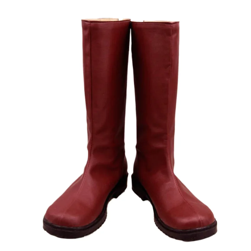 Anime One Punch Man Saitama Cosplay Schuhe Rot Handgemachte Kunstleder Stiefel Karneval Party Halloween Stiefel