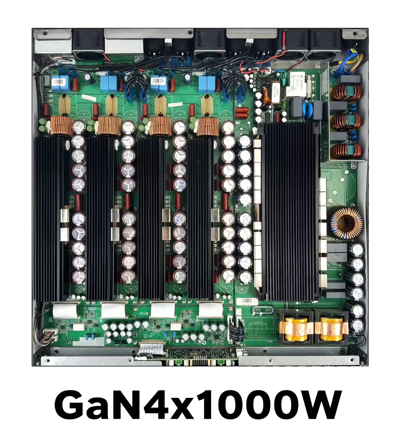 Marco Audio M4-1000 Professional 4-Channel 1000W Amplifier 1U Metal Shell for Worldwide Voltage 90v to 290v