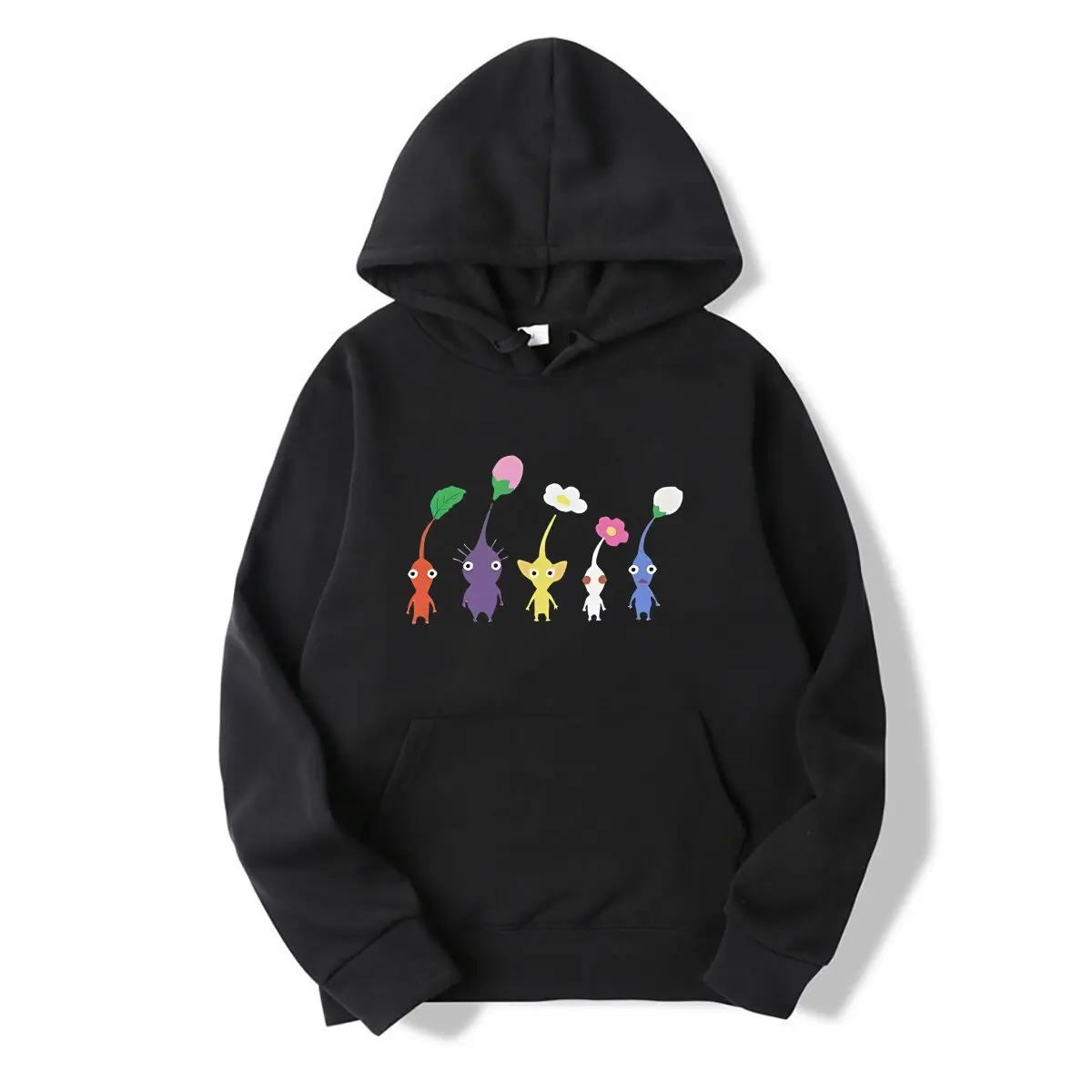 Camisolas com capuz Kawaii Pikmin, camisolas divertidas para homem, camisetas de verão, respiráveis e confortáveis, camisolas com capuz com estampas d