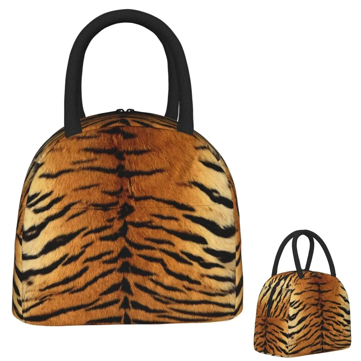 Tiger Fur Sketch Color Picture Insulated Lunch Bag for Women Kids Portable Food Boxes Thermal Lunch Box Tote
