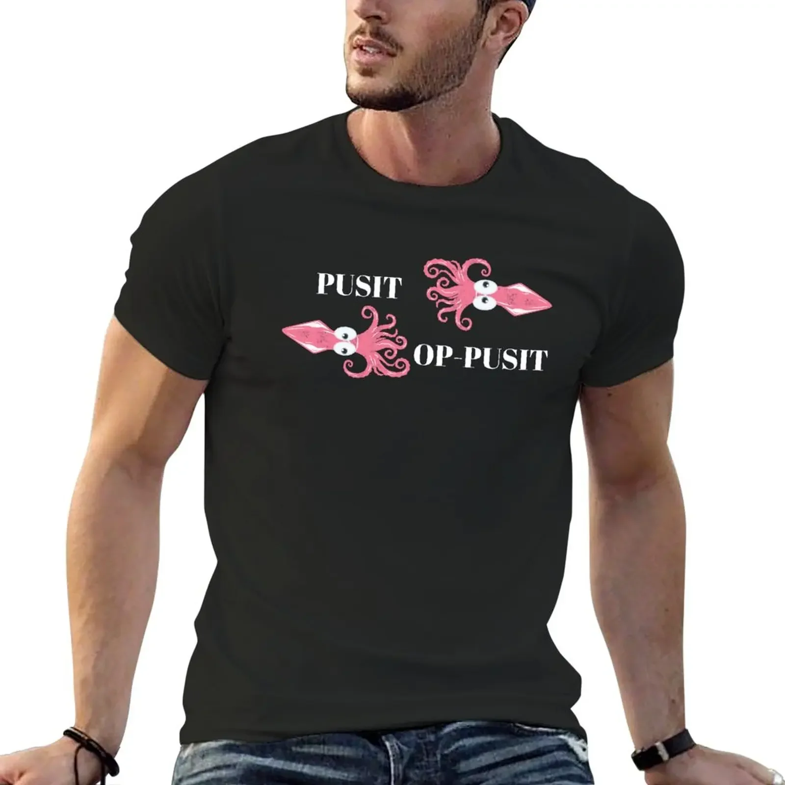 Pusit Op-Pusit (opposite) T-Shirt customs customizeds mens t shirt