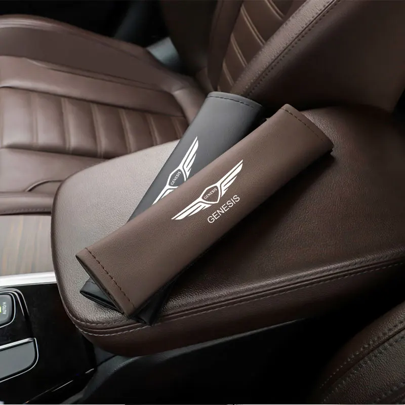 1Pcs Car Seat Safety Belt Shoulder Cover Auto Accessories For Genesis G80 GV70 GV80 GV60 G70 Essentia Neolun G90 GV90 X