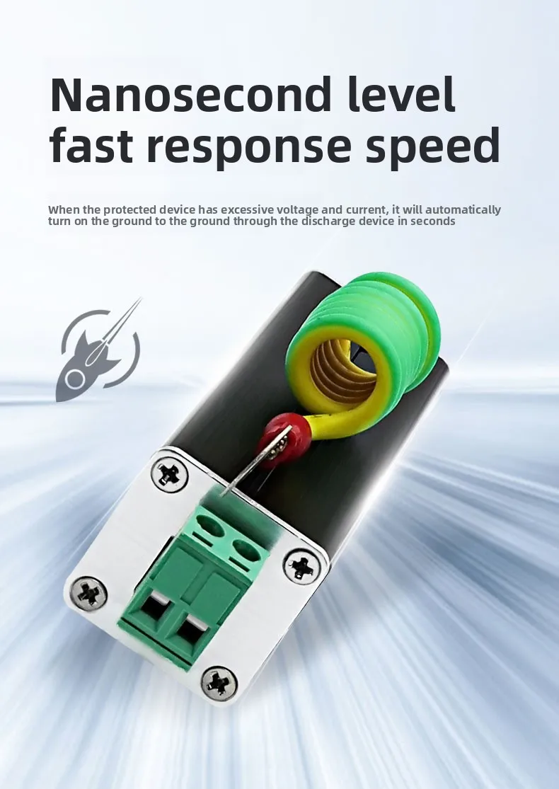 Monitoring Camera 220V Power Supply Arrester Weak Current Protection Lightning Arrester Overvoltage Thunder Preventer