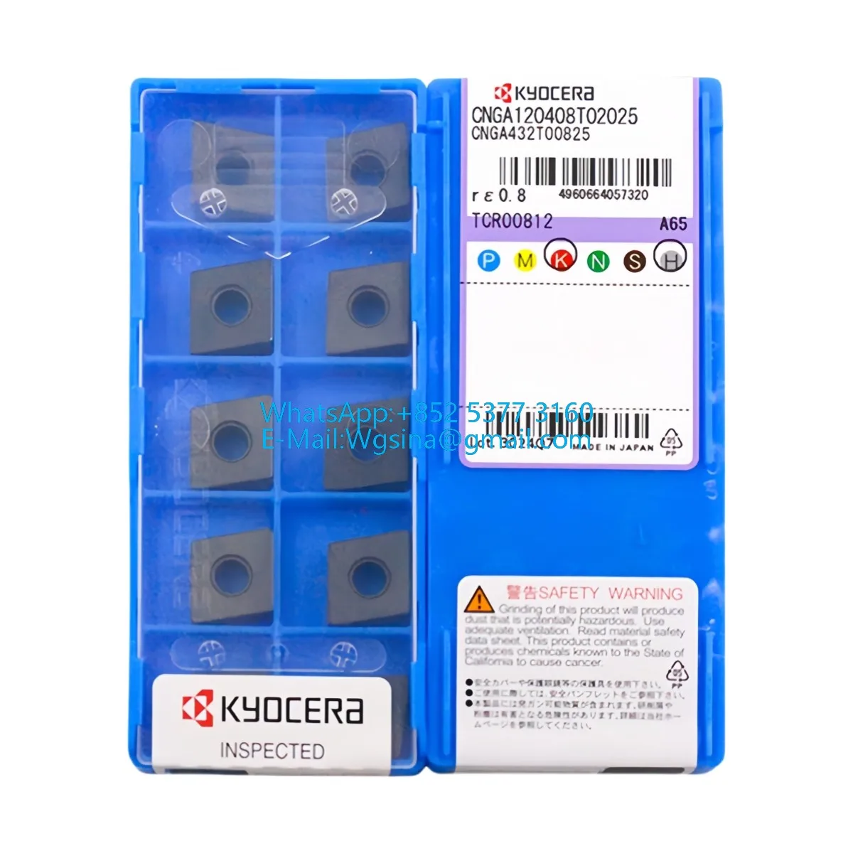 

CNGA CNGA120404S01225ME KBN05M Turning Insert 100% Original