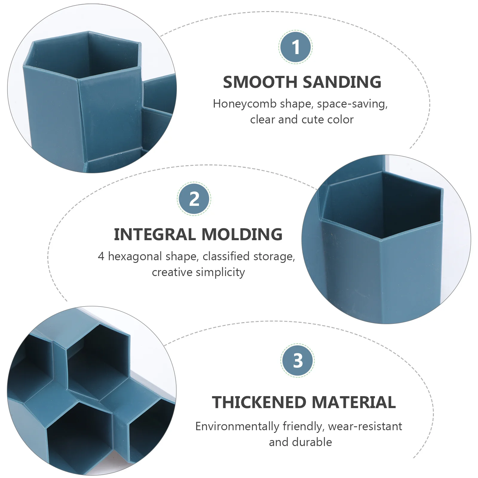 

1Pcs Multifunctional Pen Holder Six Sided Pencil Pot Storage Container for Cosmetics Stationery Daily Necessities Gift Item