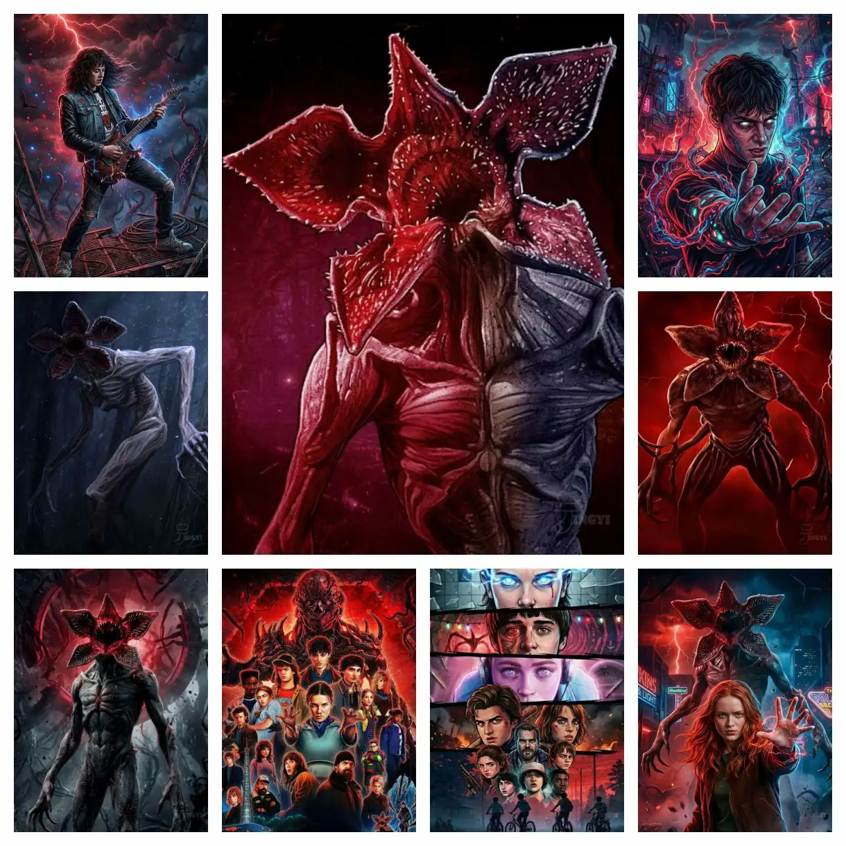 Novedad 2026: Pintura de Diamantes con Pedrería, Serie de Flores Canibal de Terror de TV, Cuadro de Bordado de Punto de Cruz, Mosaico para Decoración del Hogar