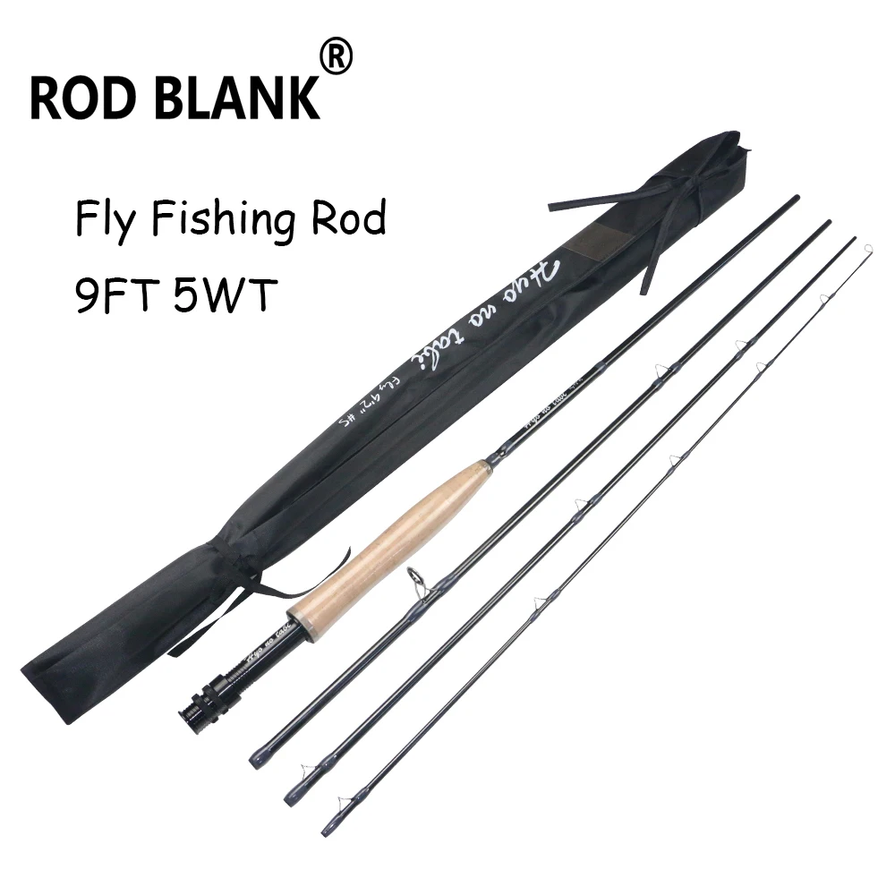 

Rod Blank 2.7M 4 Sections 5Wt Fly Fishing Rod Aluminium Alloy Reel Seat Cork Grip Portable Fly Fishing Rod