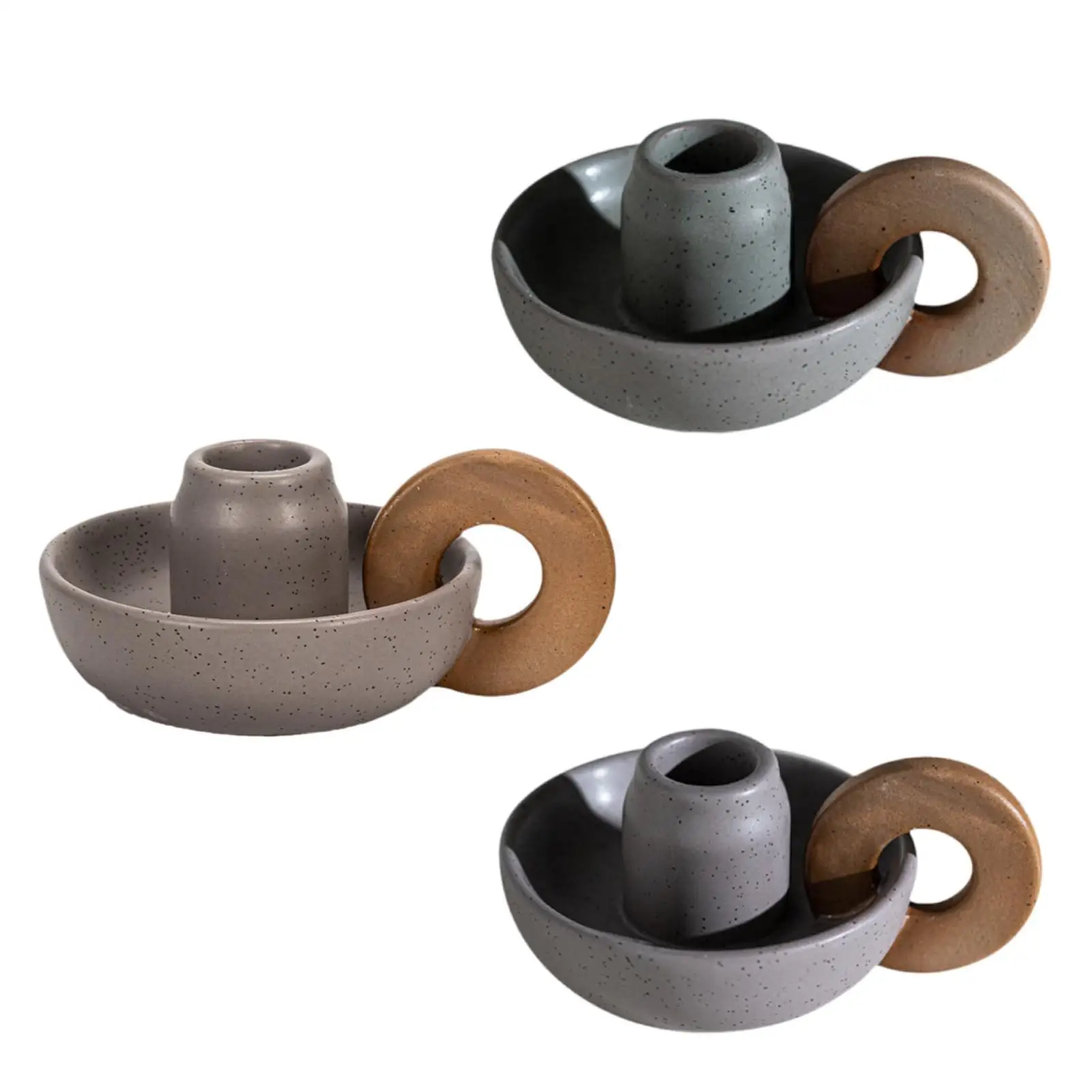 

Ceramic Candle Holder,Candlestick Holder Ornament Decoration,Pretty for Taper Candles with Handle for Party,Home Decor,Mantel