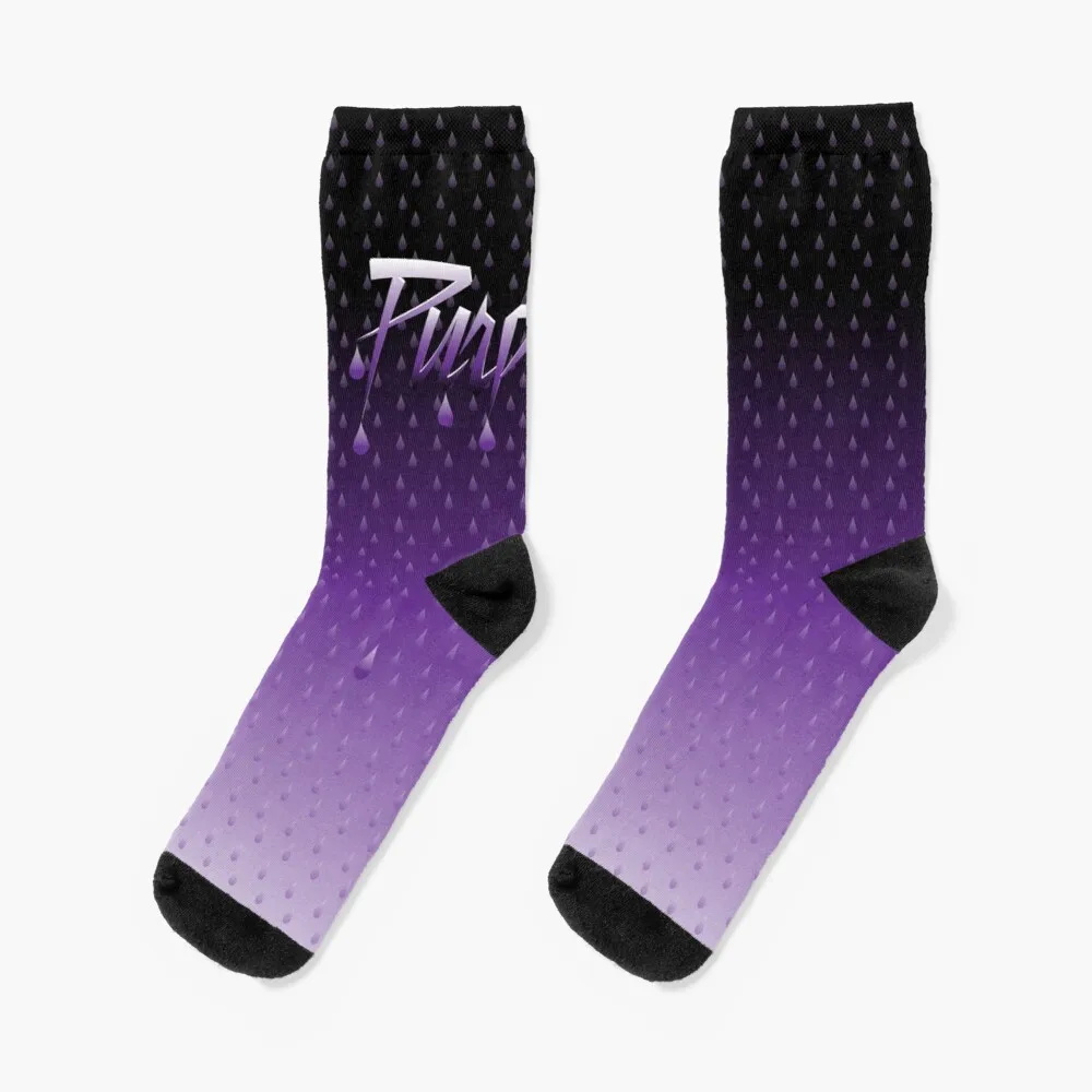 

Purple rain drops Socks Men Gift