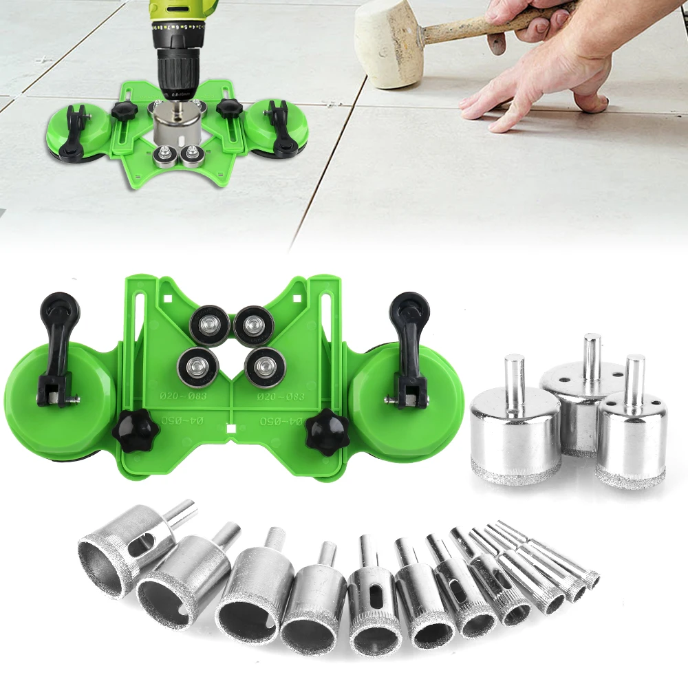 4-83mm Glass Tile Opening Locator Double Suction Cup Guide Hole Locator Punch Drill Guide Drills Hole Centering Positioning