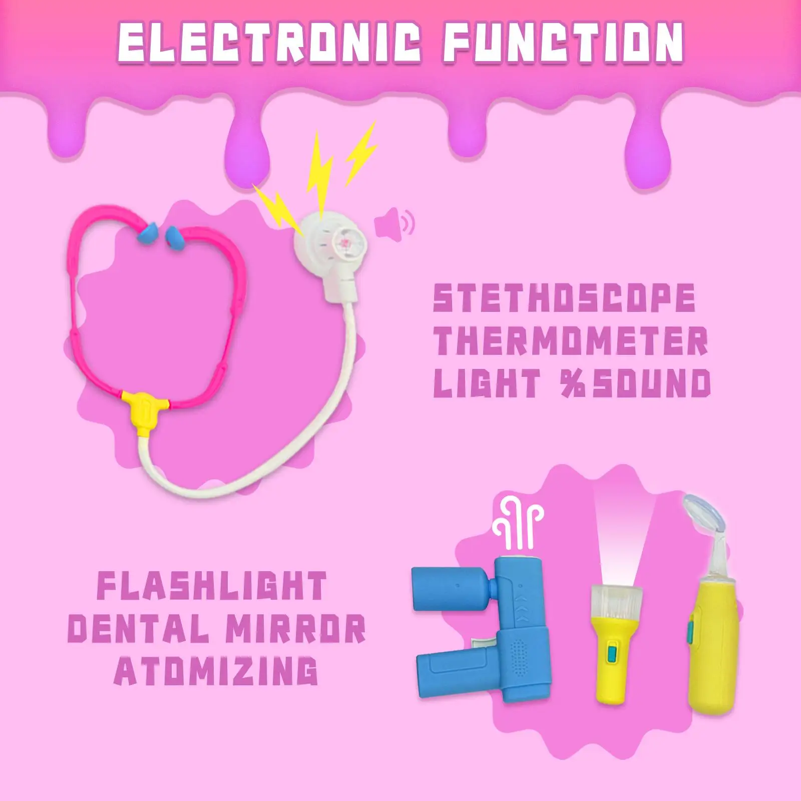 Juego de simulación para niños, kit de herramientas médicas, para niños de los mejores regalos 3-12, el mejor juguete familiar, bueno para la educación de los niños