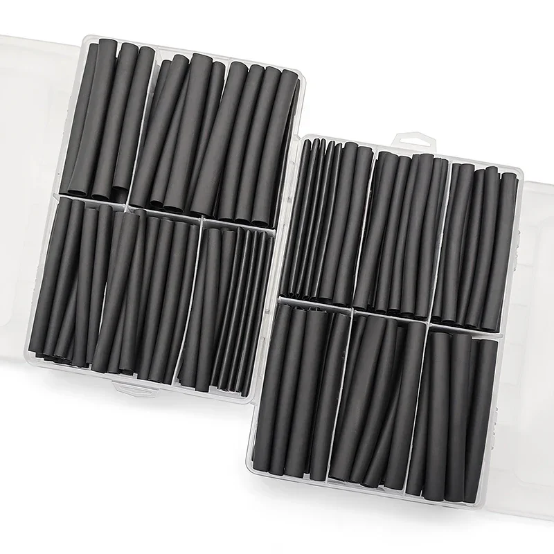 Heat Shrink Tube Kit 100pcs 4:1 Flame Retardant Insulated Electrica Wire Wrap Multi-Size Assortment for Cable Repair Protection