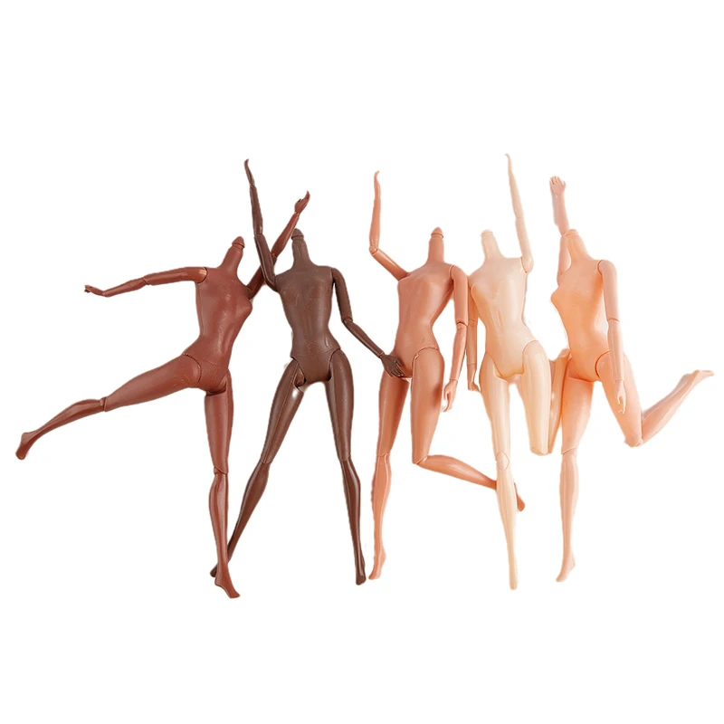 1개 11개의 가동 관절 26/27cm 아프리카 인형 누드 바디 갈색/검은색 피부 인형 바디 어린이 예쁜 소녀 장난감 선물