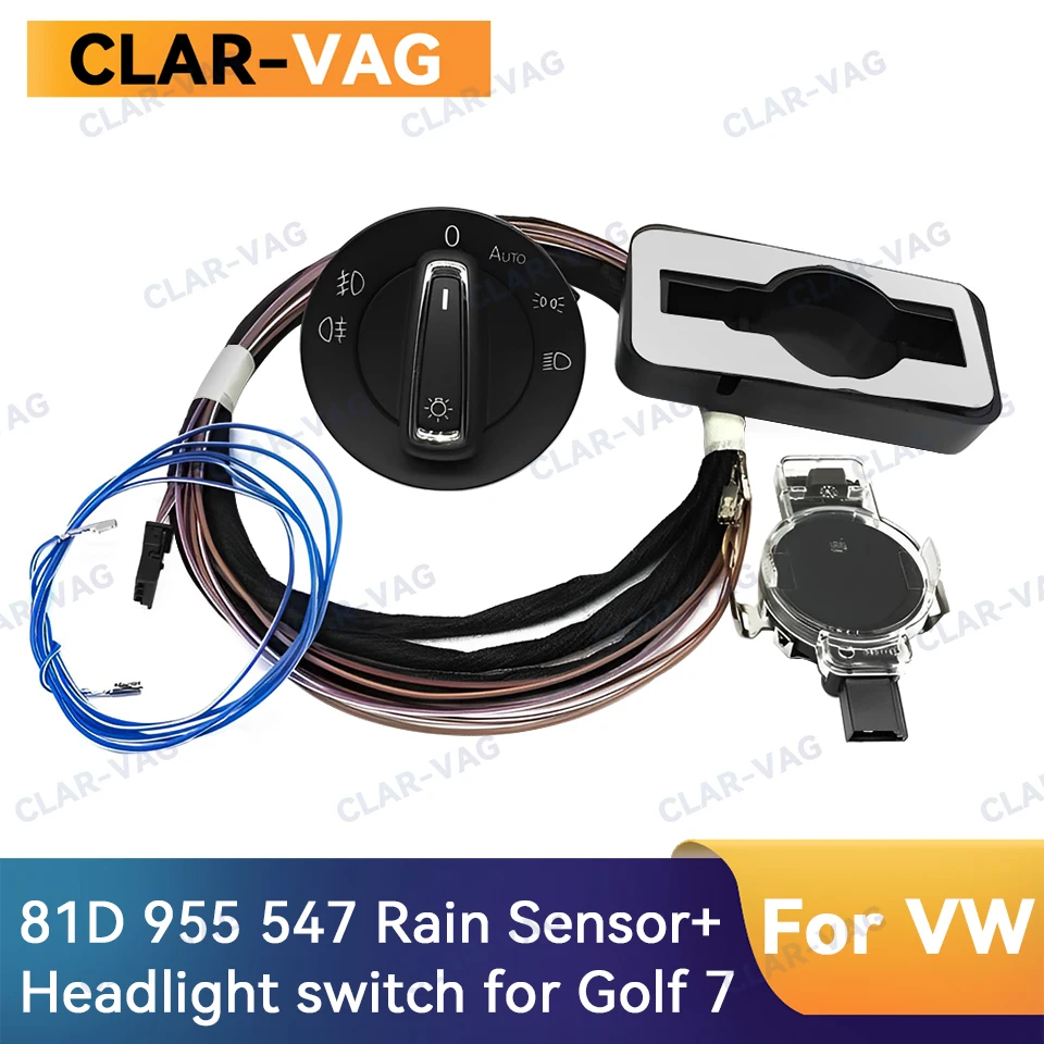 

Rain Humidity Sensor light Sensor With Cable Plug Headlight Switch Parts For VW Golf 7 MK7 81D955547 81D 955 547