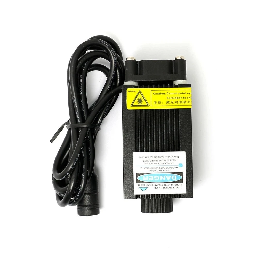 Módulo azul focalizável do ponto do laser 450nm 2500mw 2.5w com adaptador 12v