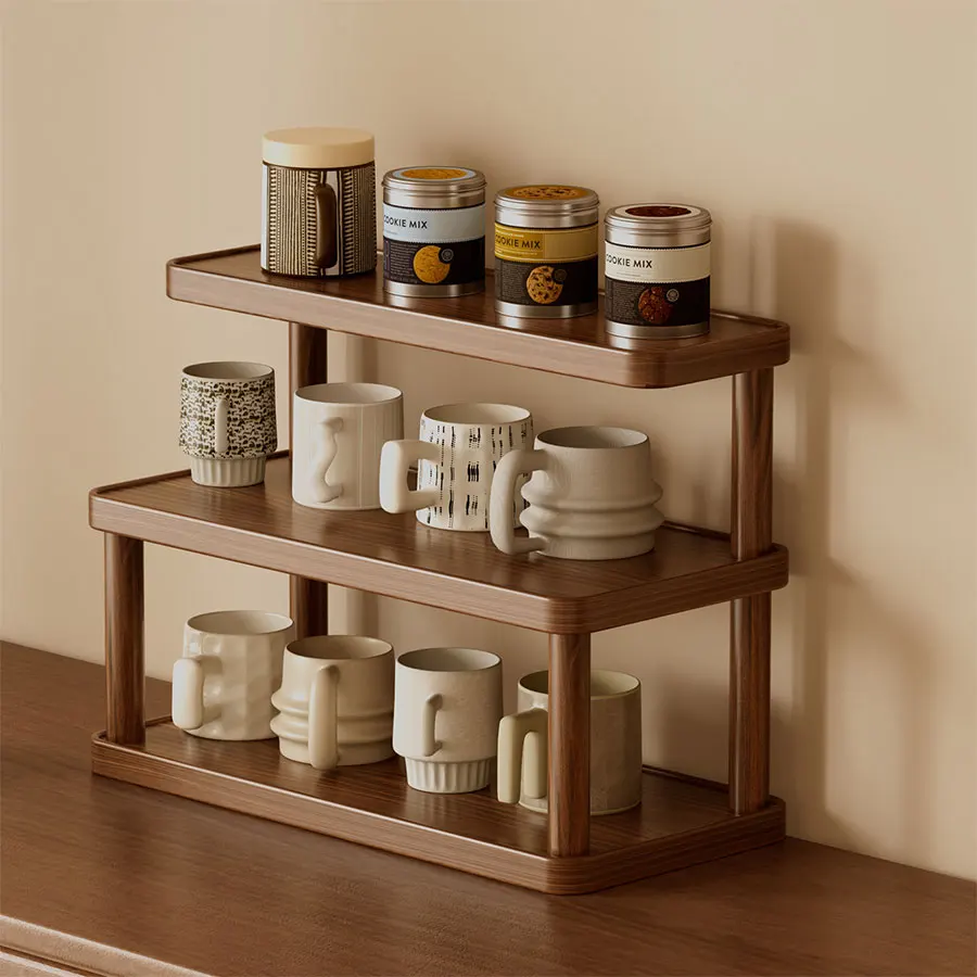 1 unidad, estante de almacenamiento para tazas de escritorio, adecuado para sala de estar, comedor, barra, rincón de café, mueble de comedor, soporte para tazas de agua