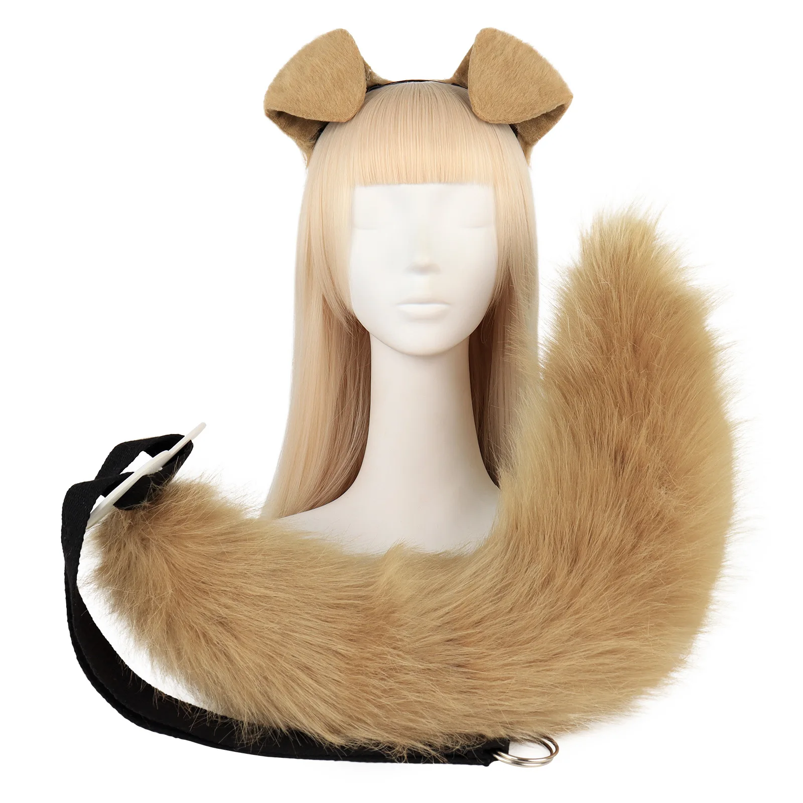 No Hair Agent Tequila Dog Ear Hoop Cos Plush Dog Tail Set Live Broadcast Comic Exhibition Character Dressing