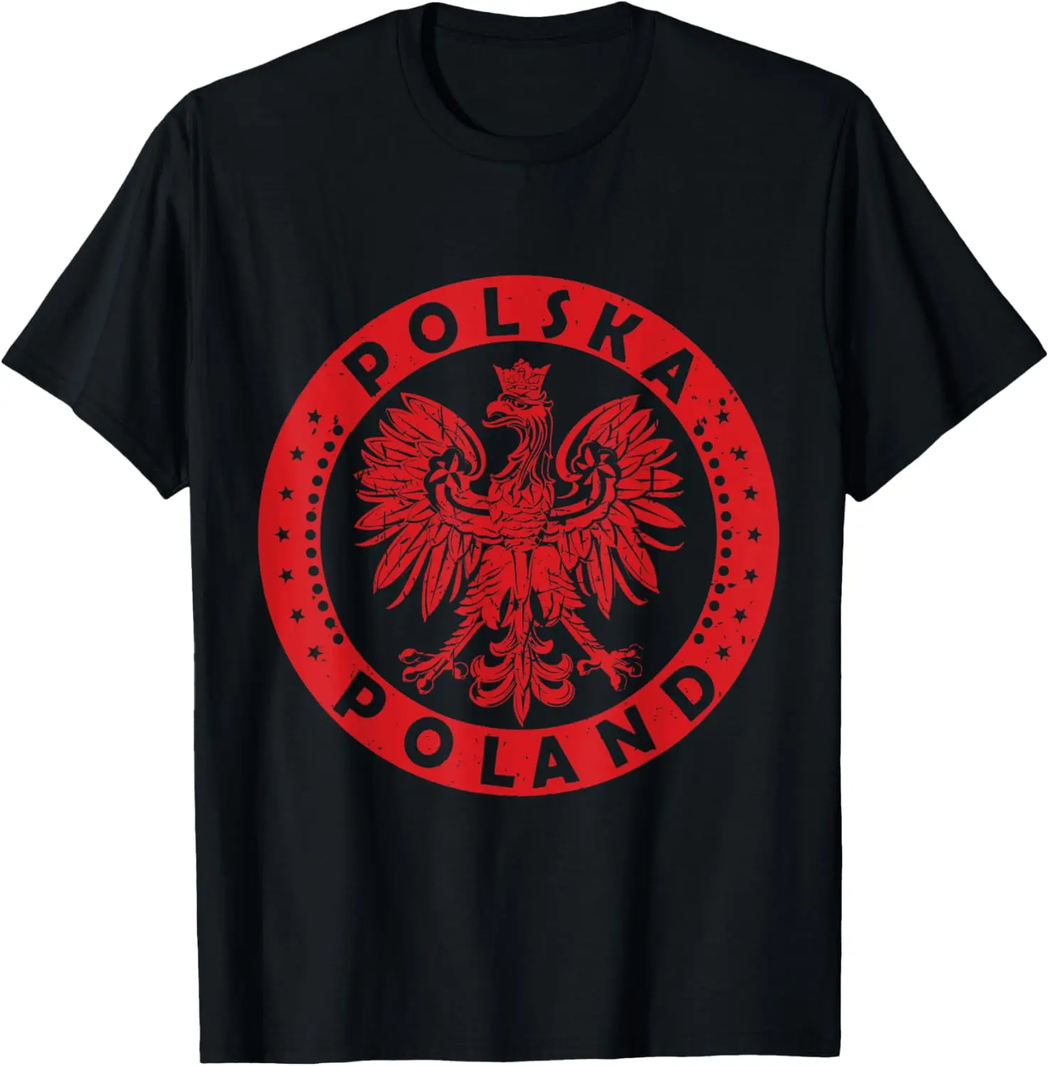 

Polska Polish Eagle Poland Coat of Arms T-Shirt Short Sleeve Casual 100% Cotton Men T Shirt