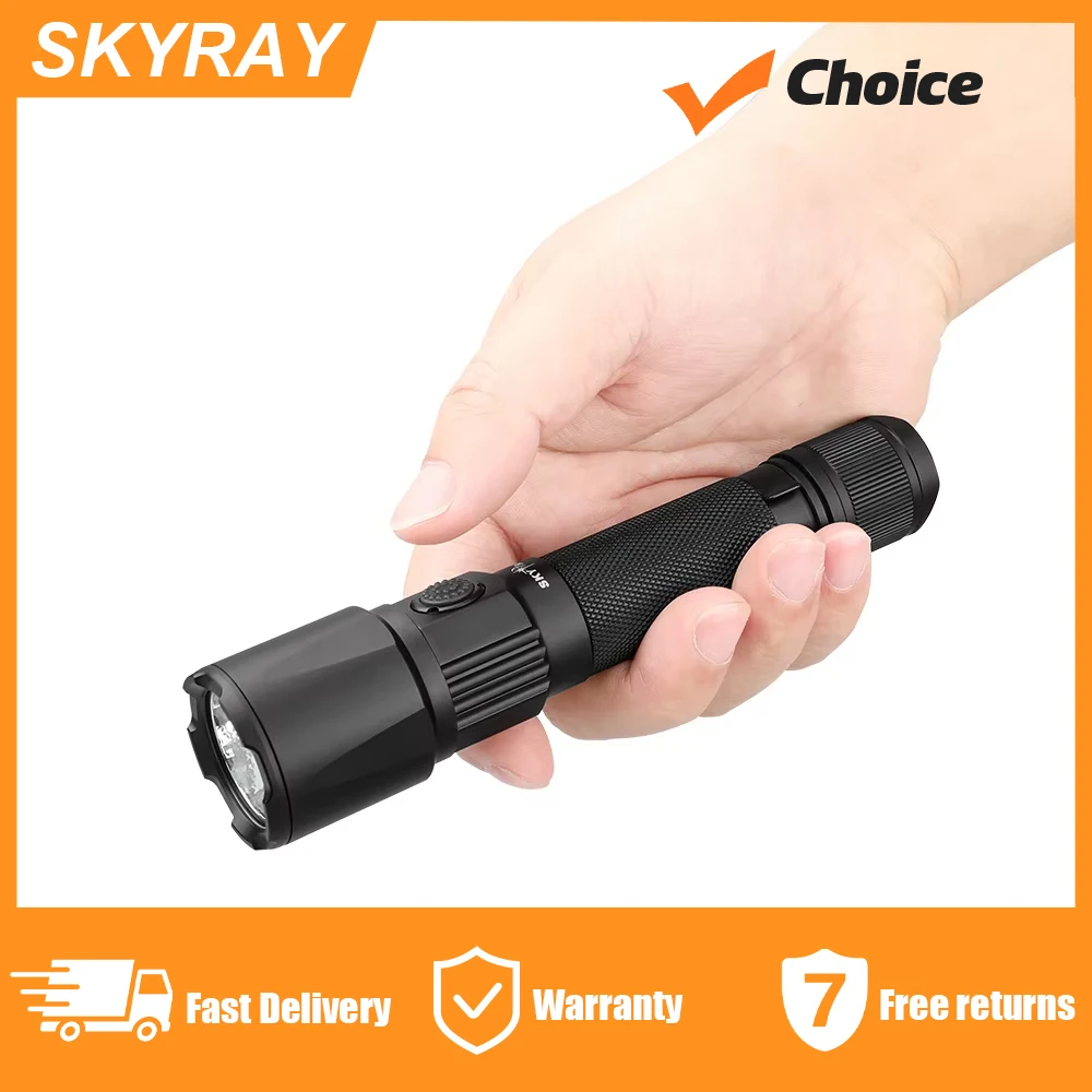 

SKYRAY ST15 Led Lamp Type-C Rechargeable Flashlight 2500 lumen High Power Led Flashlights IP68 Camping Equipment Self Defense