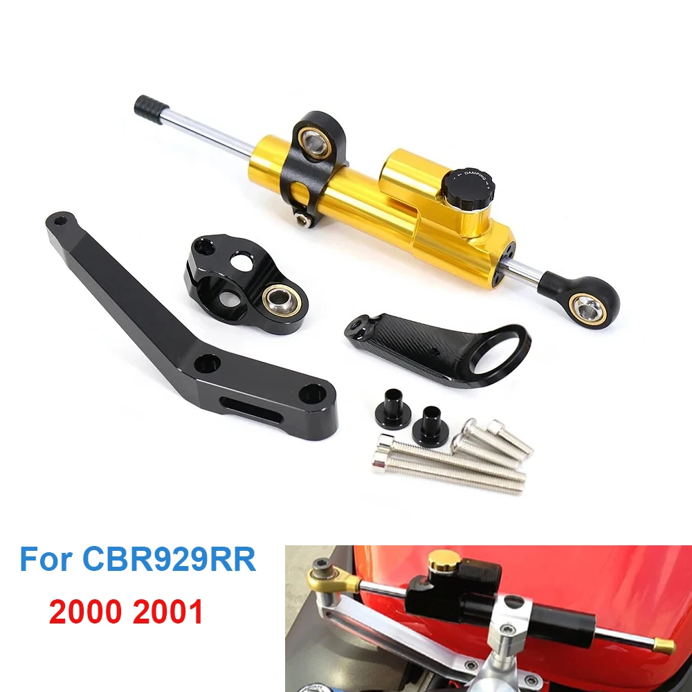 Motocicleta Steering Stabilize Damper, Kit Suporte de Montagem, Honda CBR929RR, CBR 929 RR, 2000, 2001, Novo