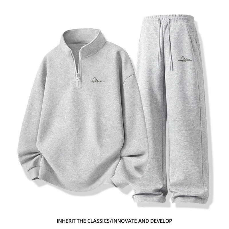 

Men's Half - Zip Sweatshirt Set - Sporty Stylish Sportswear for Gym, Running and Casual Occasions