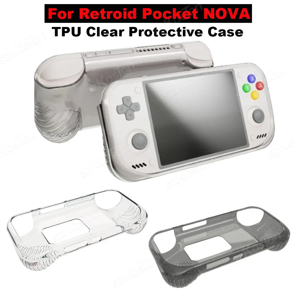 Funda protectora de TPU para la consola de videojuegos Retroid Pocket Nova: resistente a golpes y caídas, accesorio portátil para juegos.