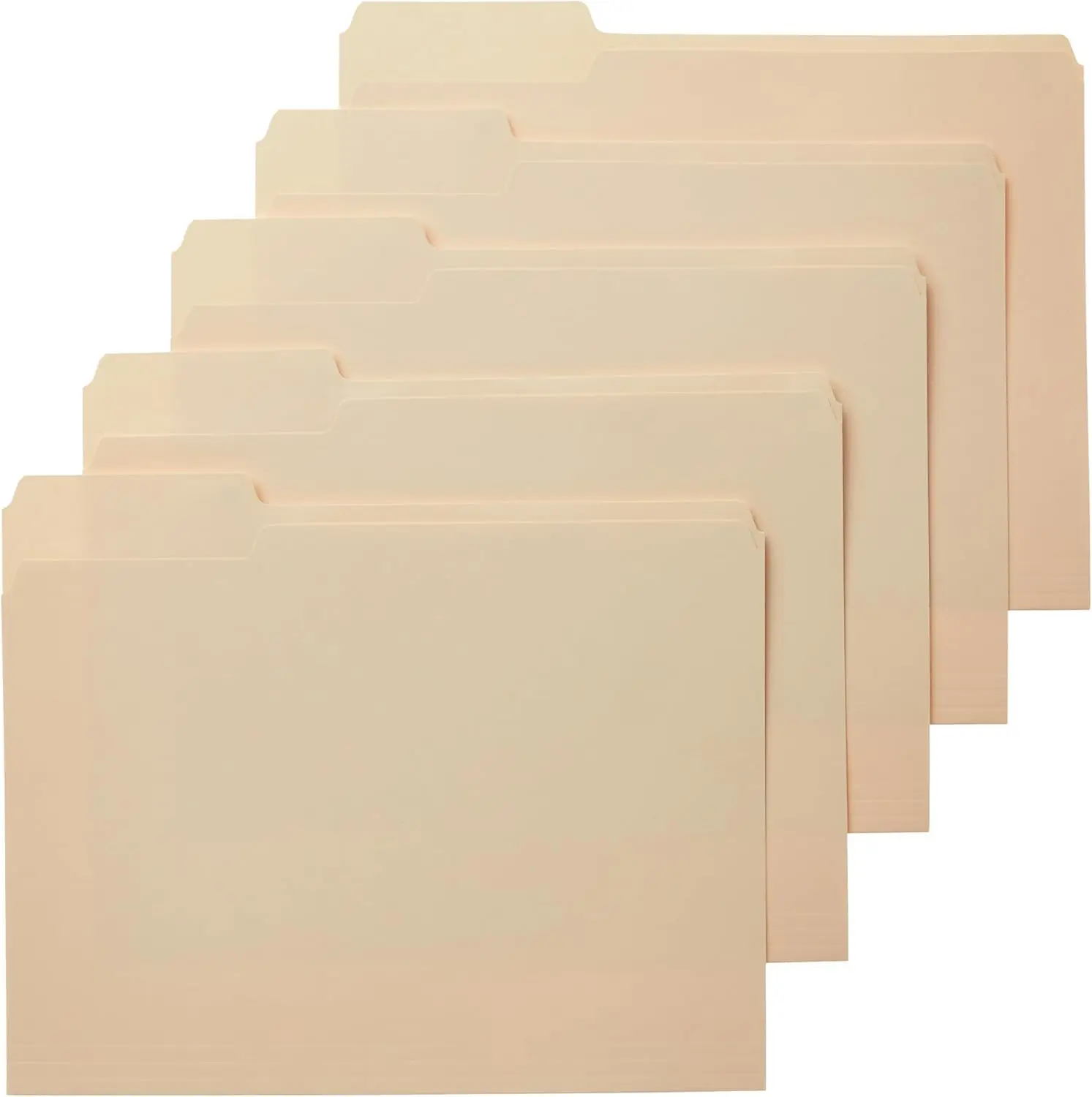 

Basics Sturdy File Folders with Reinforced Tabs for Filing and Organization, 1/3-Cut Tab, Assorted