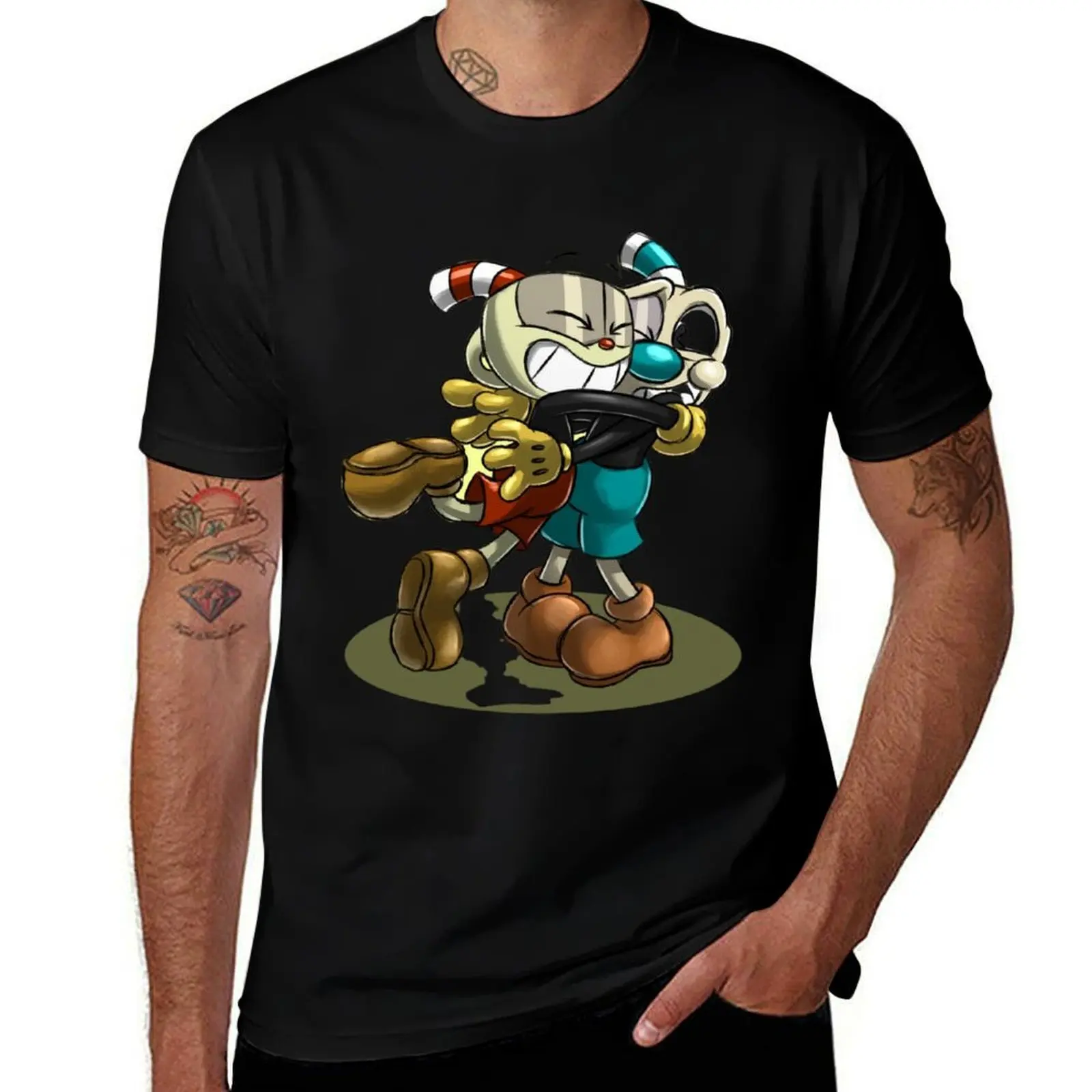 The Cuphead Show T-Shirt Plus Size Gym Sports T-Shirt
