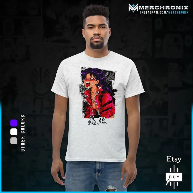 T-shirt Anime Neon Genesis - Misato COLORED