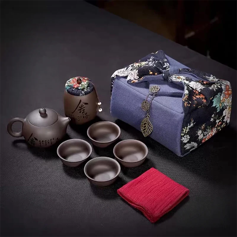 

Cotton Linen Tea Set Cloth Bag Teapot Teacup Storage Bag Portable Outdoor Travel Tote Organizer Zen Tea Ceremony Accessories