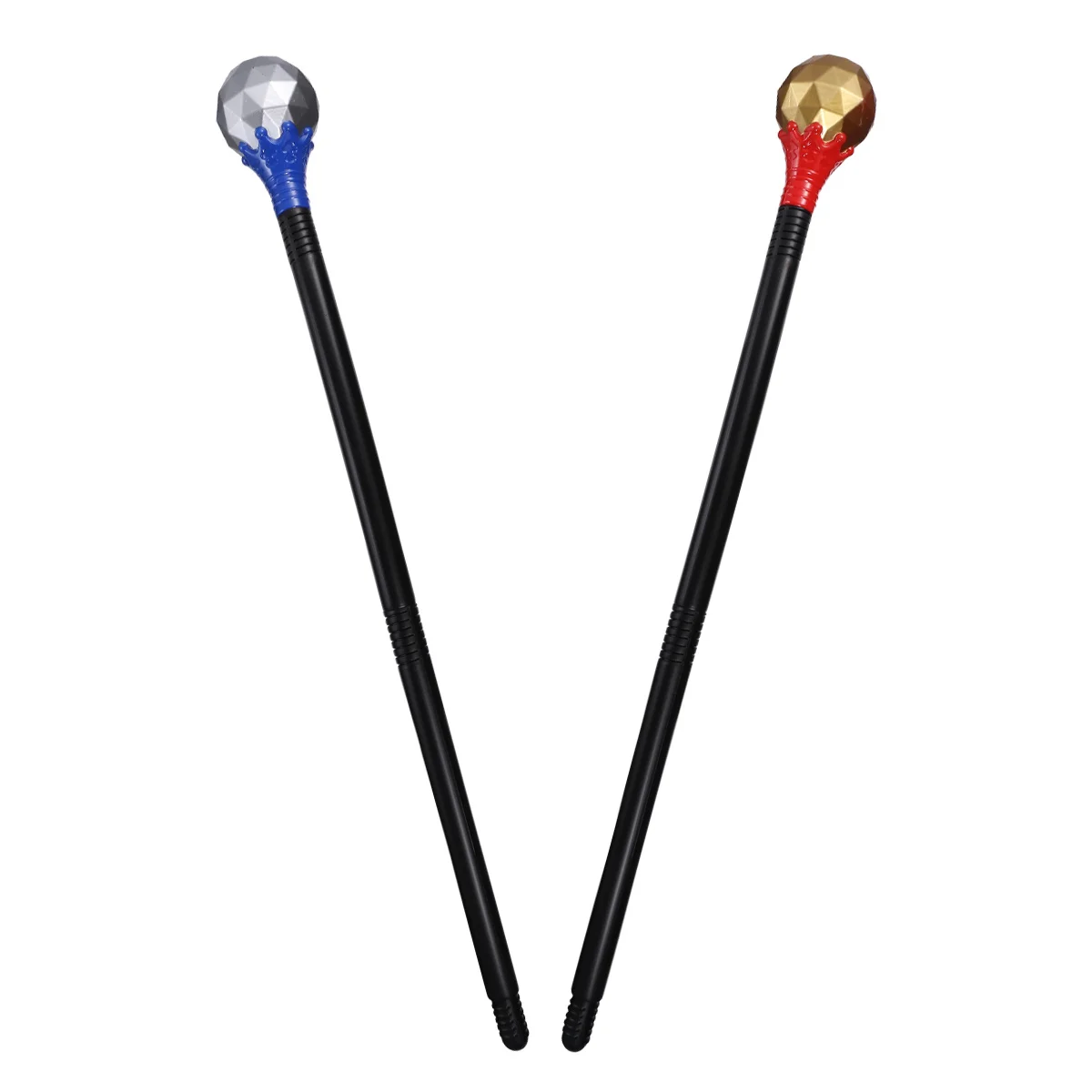 

2Pcs Plastic Halloween Wand Scepter for Cosplay Costume Party Decor Stage Show Fun Accessory with Detachable Design