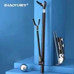 Telescopic Fishing Rod Bracket Rack Pole Stand Holder Adjustable 1.7m/2.1m/2.4m Anti-slip Folding Stainless Steel Fishing Tool