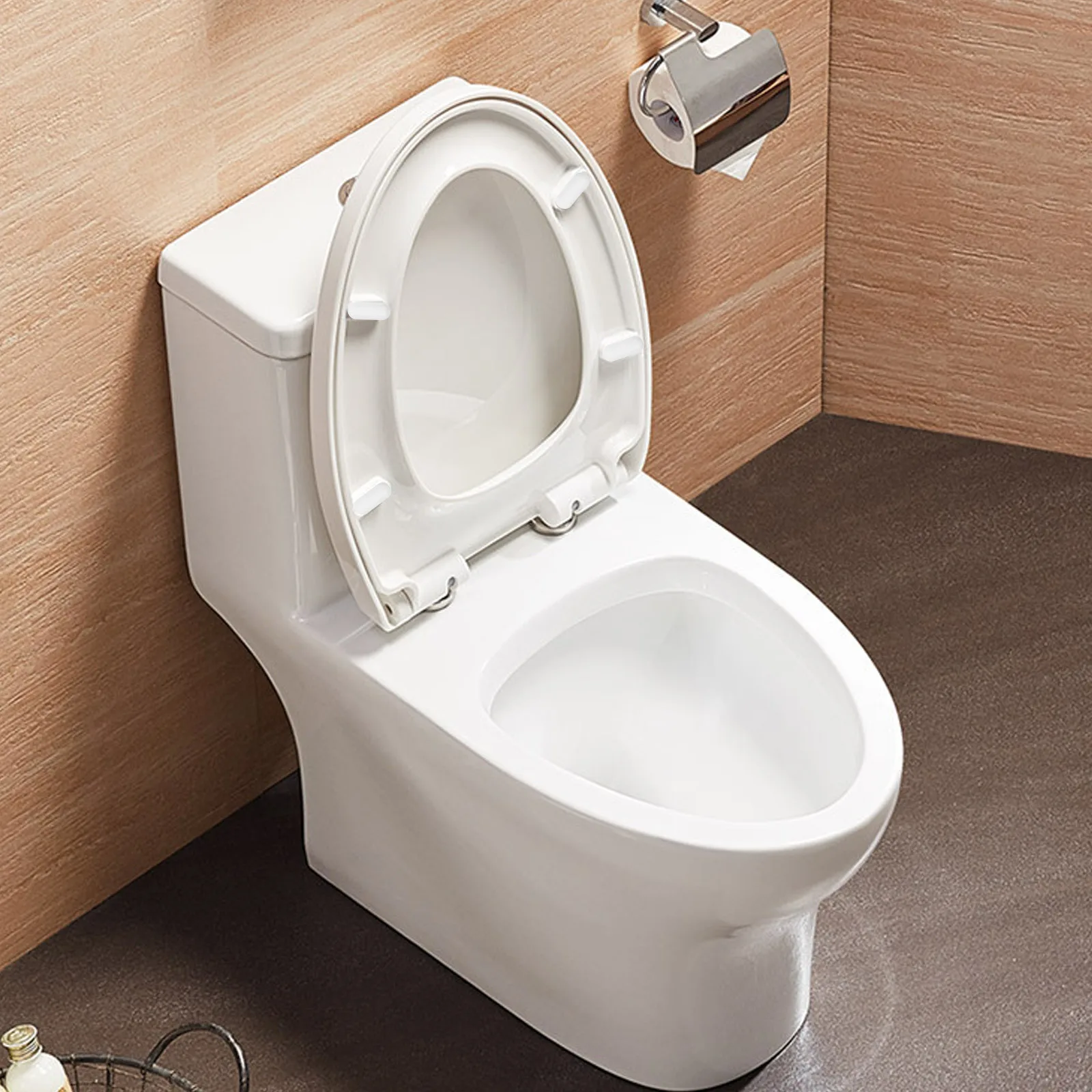 

8Pcs Toilet Seat Pads Reusable Machine Washable Quick Dry Home Bathroom Spacer Kit Toilet Seat Buffers Bidet Parts Replacement