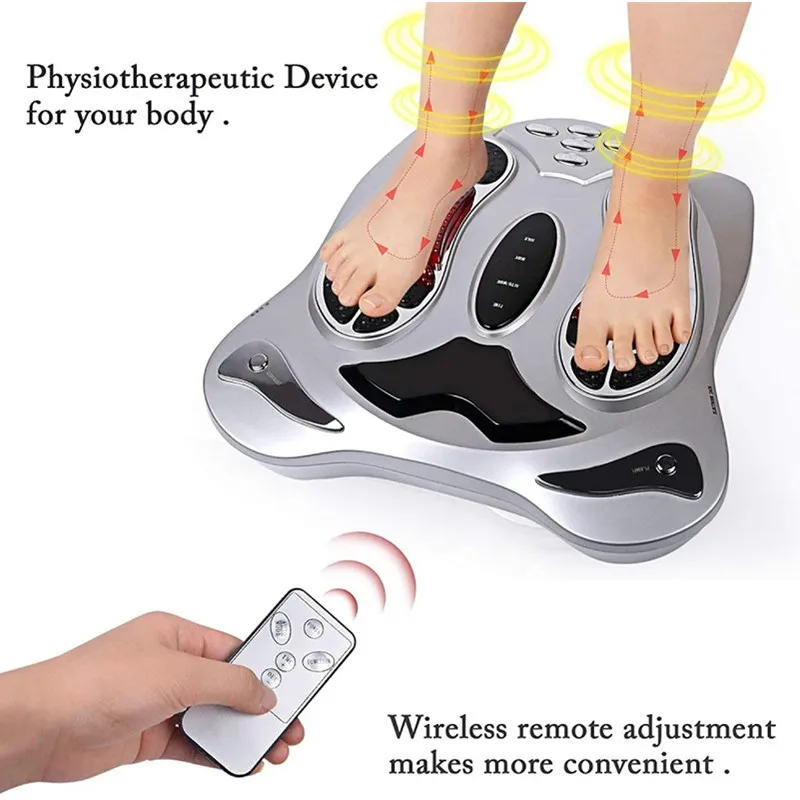 Electric Foot Massager Machine Heat Far Infrared Acupuncture Shiatsu Feet Massage Blood Circulation Device Body Physical Therapy