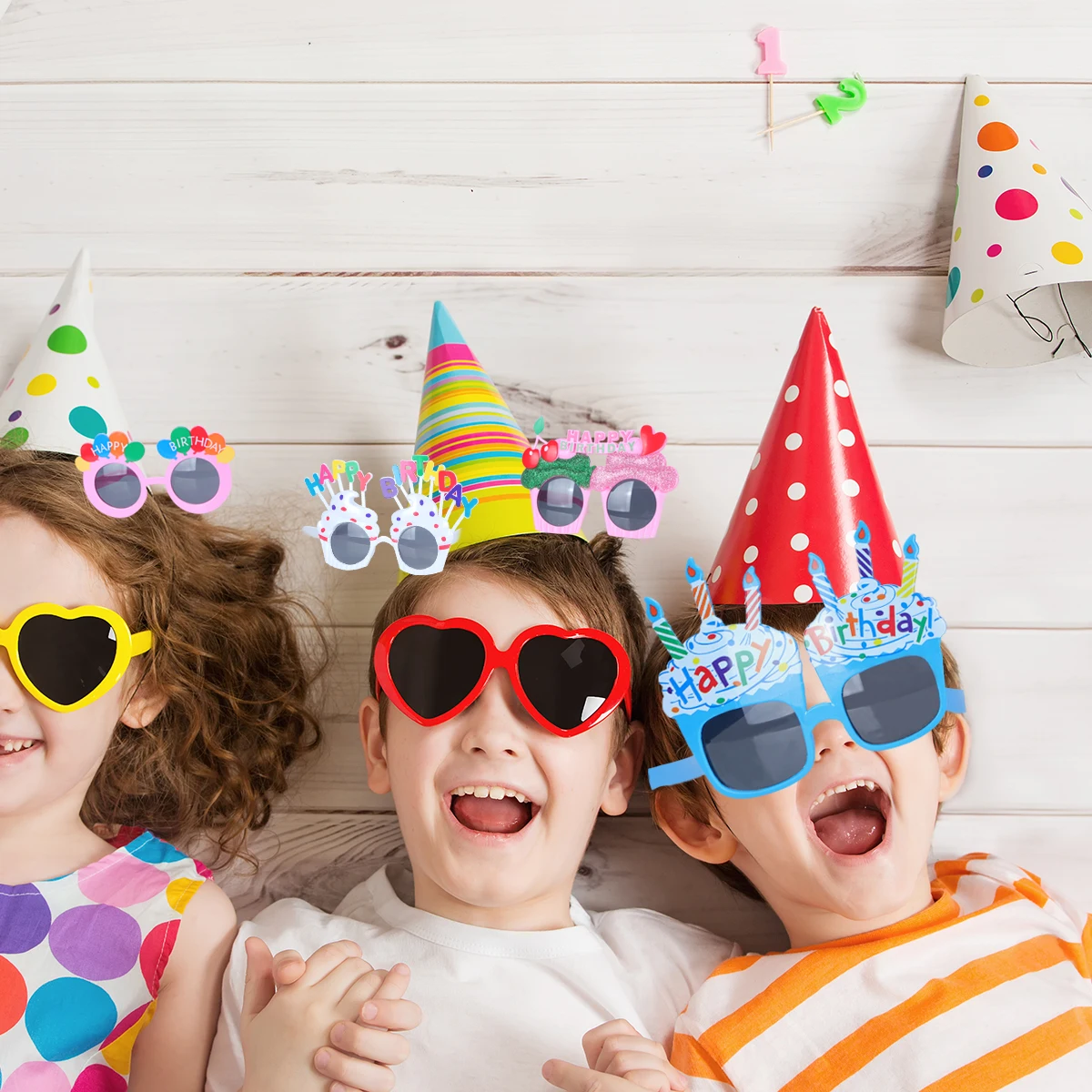 

4PCS Funny Eyeglasses Lightweight Cartoon Shape Party Accessories for Masquerade Dance Birthday Kids Toy Plastic Glasses Props R