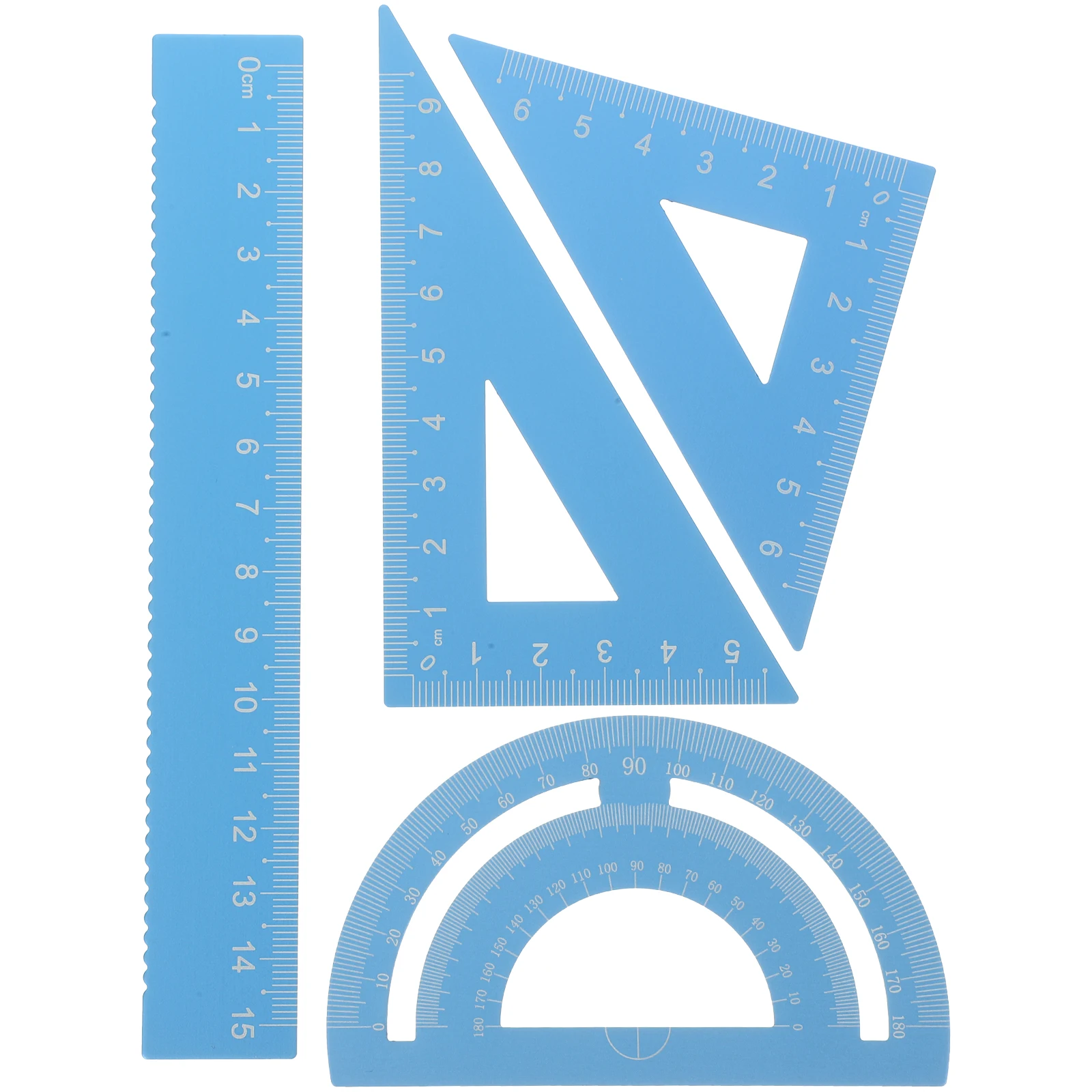 1Set Math Protractor Measuring Kit Geometry Tools Classroom Office Precise Drafting Design Drawing Triangle Ruler Student