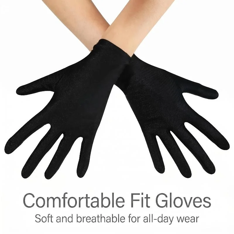 AttireTroveStretchy Slim Upscale Gloves High Elastic Breathable Soft Fabric Touchscreen-enabled For Jewelry Staff Daily Use
