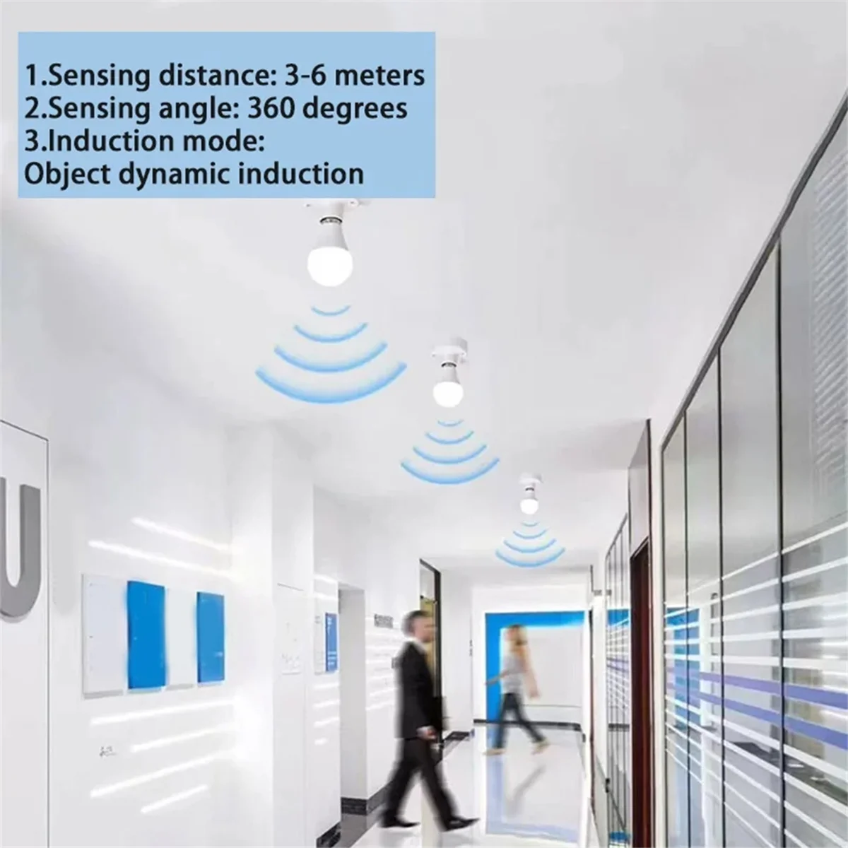 FZFZ 2 個 E27 モーションセンサー LED 電球 220V スマート電球夜間作業センサーポーチ階段ガレージセキュリティライト用