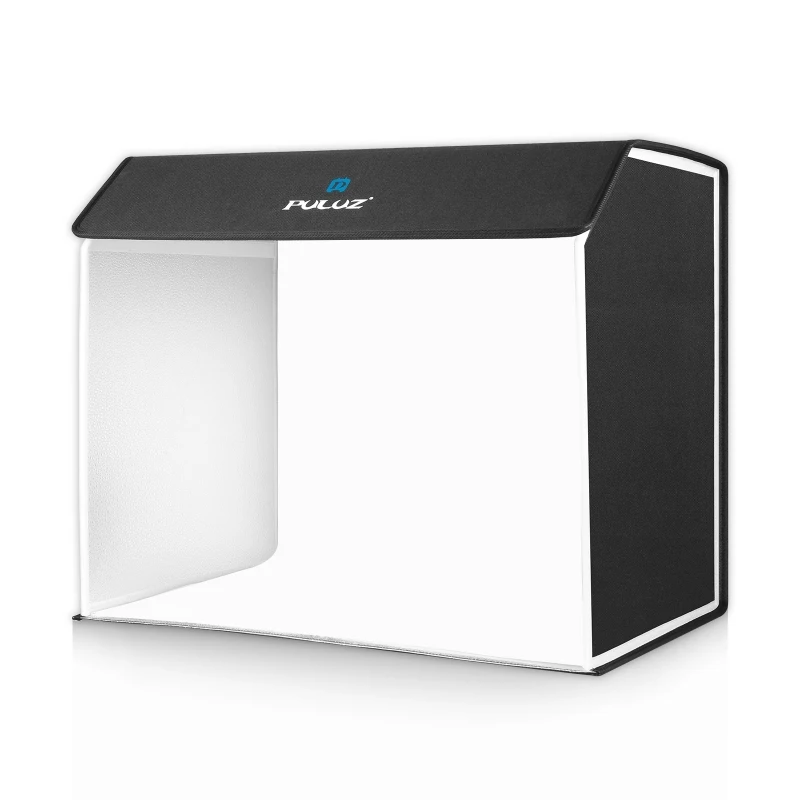 Imagem -02 - Puluz 60cm x 40cm Cuboide Photo Studio Light Box Portátil Dobrável Kit Tenda de Estúdio com Cenários Coloridos e 12 Painéis de Luz