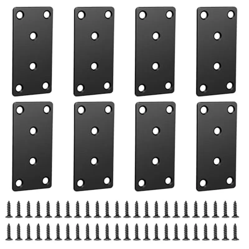 A27F-Flat Mending Plate For Wood Flat Brackets Straight Brace Bracket Flat Metal For Wood Fixing Joining Plate With Screws