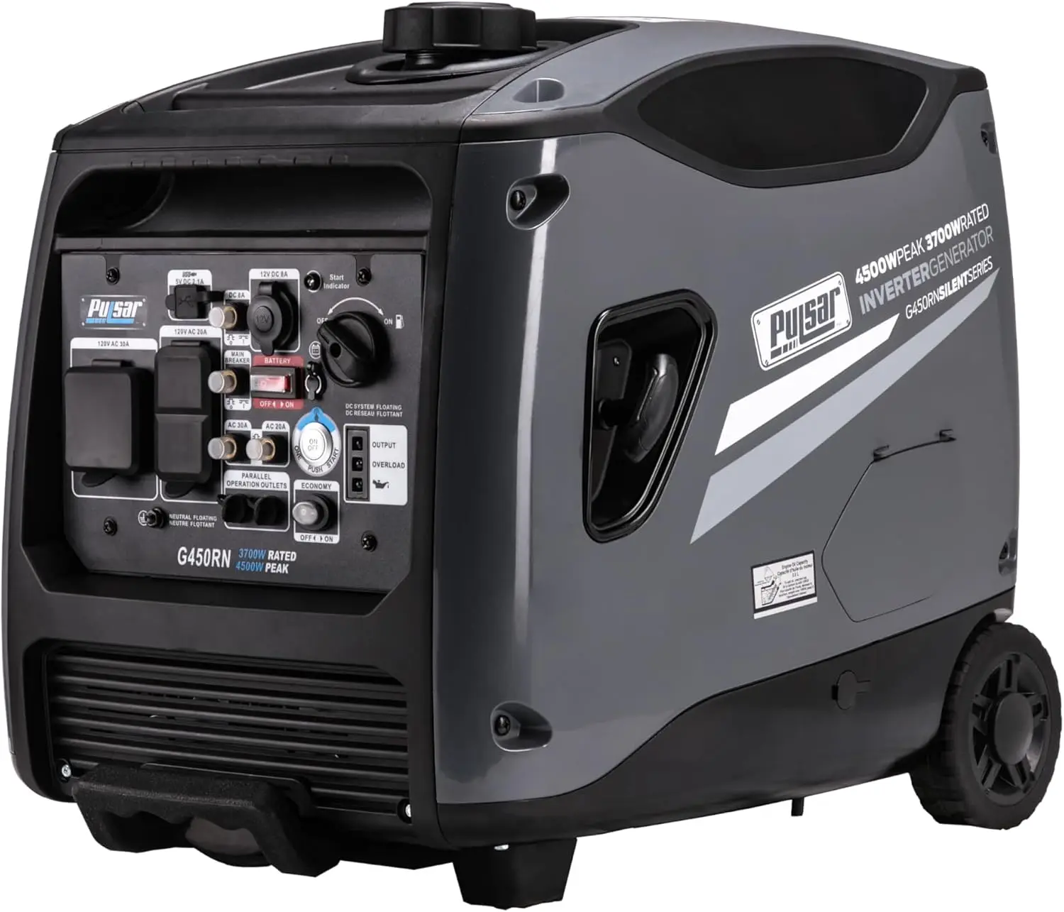 4500W Super Quiet Portable Inverter Generator with Remote Start and Parallel Capability RV Ready CARB Compliant